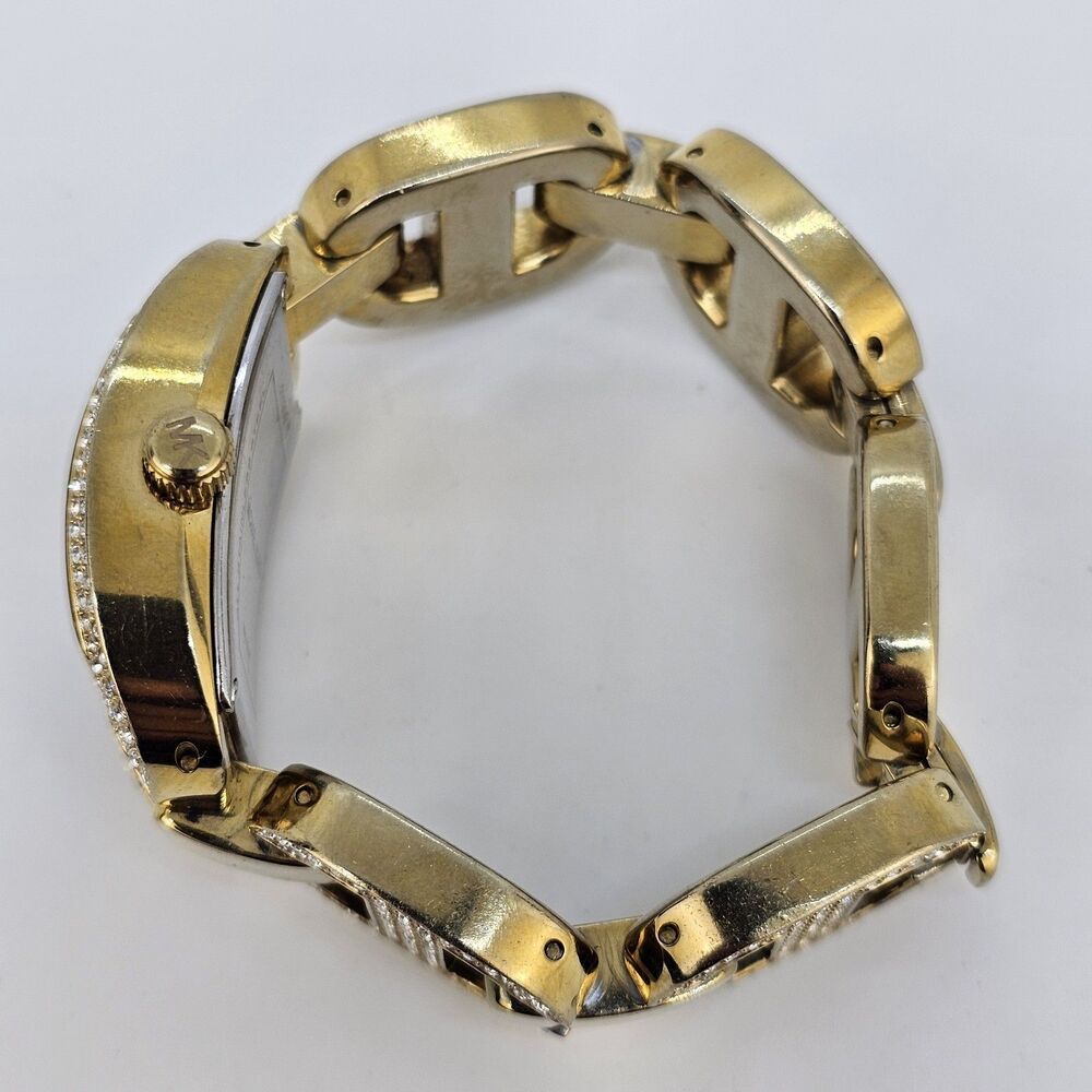 Michael Kors Women Watch 28MM Gray Dial Gold Band 5.75" New Battery HEAVY‎ WATCH - Picture 10 of 12